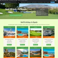 Golf Breaks In Spain website screenshot