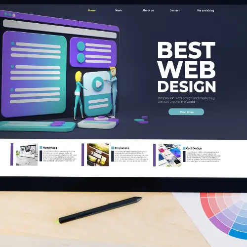 Best Web Design image. Screenshot image with colour chart.